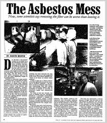 It attacks your white blood cells (lymphocytes), hindering your body's ability to fight off disease. The Asbestos Mess The New York Times