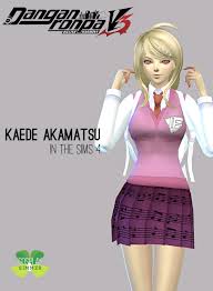 Danganronpa V3 Kaede Akamatsu Cosplay Set For The Sims 4 By Cosplay Simmer Sims 4 Sims Sims 4 Anime