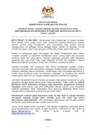 2063, jalan ums, 88400 kota kinabalu, sabah. Kenyataan Media Jas Batu Pahat Jabatan Alam Sekitar Facebook