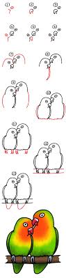 How To Draw Lovebirds Art For Kids Hub Art For Kids Hub Lovebirds Art Arts And Crafts For Kids