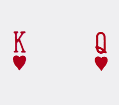 Categories, minimalist, letters, latin script, initials, k, q, games, cards, gambling, hearts suit, king of hearts, queen of hearts. King And Queen Of Hearts Tattoo Design