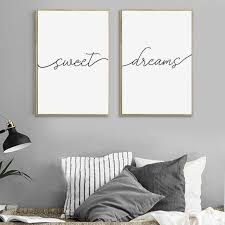 Sweet Dreams Canvas Prints Bedroom Canvas Bedroom Wall Art Nursery Paintings