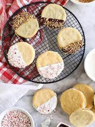 Chocolate Dipped Almond Cookies Foodiecrush Com Cookie Bar Recipes Sweet Bakery Almond Cookies