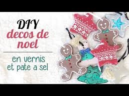 Diy Decos De Noel En Vernis Et Pate A Sel Youtube