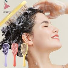 Jual Shampoo Brush Massager Long Handled Silicone Soft Teeth Shampoo Comb  Massage Styling Tool Hair Washing Tool Relax The Head