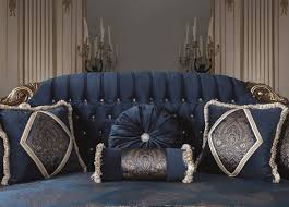 Blue sofa with pillows photos by canva, decorative throw pillows cover cotton linen simple blue us $11 42% offnordic blue sofa cushions cover linen cotton bohemian ethnic throw pillows. Casa Padrino Luxury Baroque Living Room Sofa With Rhinestones And Decorative Pillows Blue Brown 240 X 90 X H 105 Cm Noble Ornate