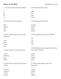 How many books are in the new testament? Download Printable Quiz Bible Quizzes And Puzzles