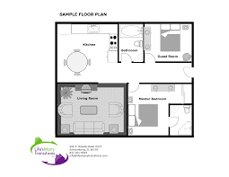 With bathroom remodel software you can choose your own floor plan, create your perfect layout, add materials and visualize your finished bathroom project. Sample Floor Plan Kitchen Bathroom Guest Room Living House Plans 22185