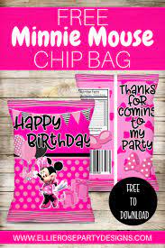 Click to see our best video content. Free Minnie Mouse Chip Bags Ellierosepartydesigns Com
