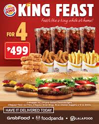 Burger king delivers in the philippines! Manila Shopper Burger King Feast Like A King Bundle Promo