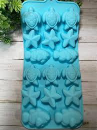 16 Cavities Ocean Theme Mold-silicone Mold-candy Mold-turtle Fish Starfish  Mold-chocolate Mold-mini Soap Mold
