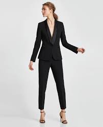 Zara New Collection Tuxedo Style Blazer Modestil Outfit Mit Blazer Frauen Anzug
