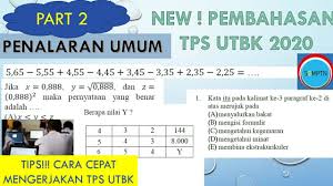 Dilengkapi dengan pembahasan yang disajikan secara ringkas, padat, dan mudah dipahami. Pembahasan Soal Tps Utbk Terbaru 2020 Penalaran Umum Tes Potensi Skolastik Utbk Part 2 Youtube