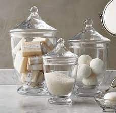 With such a wide selection of bathroom canisters shop from bathroom canisters, like the the polished marble bathroom jar or the nu steel elegant container, while discovering new home. Soaps Salts And Bath Bombs In Apothecary Jars So Pretty Http Champyandairkisses Blogspot Com 2010 10 Apot Bathroom Spa Bathroom Solutions Simple Bathroom