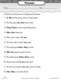 Subject And Object Pronouns Worksheet Education Com Pronoun Worksheets Pronoun Activities Nouns And Pronouns