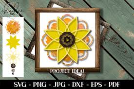 Download 3d Sunflower Mandala Svg Layered Svg Mandala Svg Cut File 560182 Cut Files Design Bundles