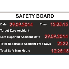 Safety Chart Data Display Board Compucare India Pvt Ltd