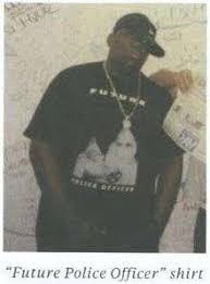 The Notorious B I G Wearing A Future Police Officer Shirt Notorious Big Police Officer Shirts Biggie Smalls