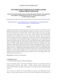 Pengertian, 4 contoh, struktur, kaidah kebahasaan, ciri. Pdf Polysumo Robot Sebagai Alat Pembelajaran Transformasi Pendidikan
