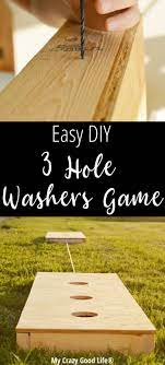 All boards and washers used in the tournament are supplied by the committee; Diy Outdoor Game Three Hole Washers Game My Crazy Good Life