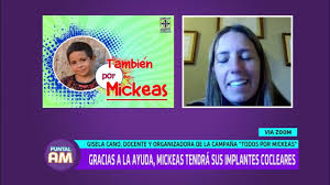 Gisela Cano: Gracias a la ayuda, Mickeas tendrá sus implantes cocleares