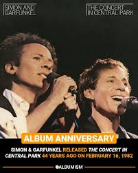 Simon & Garfunkel released 'The Concert in Central Park' 44 years ago on  February 16, 1982 | Listen to the album + discover why it's one of the 50  Greatest Live Albums