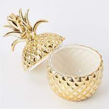 Blu Kitchen Golden Hospitality Pineapples Limited Quantities Left Pineapple Room Decor Gold Room Decor Ceramic Pineapple