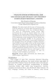 Karena selalu menarik, maka masalahnya tidak pernah selesai dalam artia tuntas. Pdf Tinjauan Hukum Internasional Ham Dan Hukum Islam Terhadap Lgbt Perspektif Human Dignity Mashood A Baderin