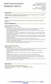 actuarial analyst resume samples
