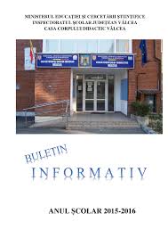 Adiuta transport srl angajeaza pentru pozitia operator introducere, validare si prelucrare date in ramnicu valcea, strada doctor hacman, nr. Buletin Informativ 2015 2016 By Alex Db Issuu