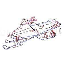 Download 1,500+ royalty free snowmobile vector images. How To Draw A Snowmobile Coloring Page Trace Drawing