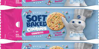 Pillsbury soft baked chocolate chip cookies are made with real chocolate chips and a blend of butter and shortening for the perfect soft baked texture. Pillsbury Has A New Line Of Soft Baked Cookies And We Call Dibs On The Confetti Ones