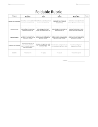Holding their writing tools appropriately? Foldable Rubric