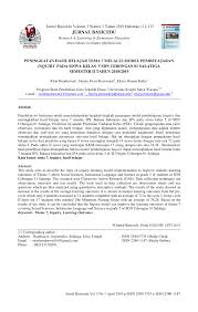 Subtema 1 berjudul peristiwa kebangsaan masa penjajahan, subtema 2 peristiwa kebangsaan seputar. Pdf Peningkatan Hasil Belajar Tema 7 Melalui Model Pembelajaran Inquiry Pada Siswa Kelas 5 Sdn Cebongan 01 Salatiga Semester Ii Tahun 2018 2019