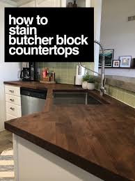 Stained Butcher Block Butcher Block Countertops Kitchen Butcher Block Kitchen Diy Butcher Block Countertops