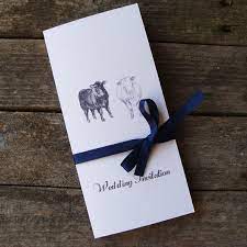 A Bespoke Cow Wedding Invitation By Www Afarmersdaughter Co Uk Made For A Wedding On A Farm Wedding Invitation Western Wedding Invitations Wedding Invitations