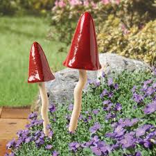 Gartenstecker Glockenpilz Gartendekoration Im 2er Set Gartenstecker Gartendekoration Pflanzenstecker
