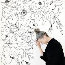 Floral Mural Flower Mural Mural Wall Murals