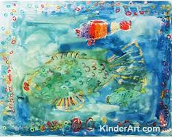 Using clay, paint, and pearlescent mixing medium, along with handmade clay stamps, create a beautiful coral sculpture. Crayon Resist Fish Drawing Lessons For Kids Kinderart