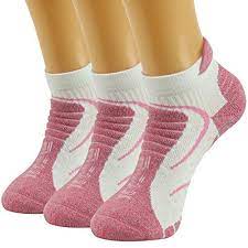 Facool Woman S Coolmax Mid Hiker Thick Padded Quarter Atheltic Socks Anti Blister Pink 3 Pairs All4hiking Com Athletic Ankle Socks Women Socks