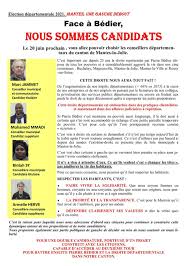 Les élections départementales ont lieu les 20 et 27 juin 2021. Election Departementale 2021 Face A Bedier Nous Sommes Candidats Le Blog De Marc Jammet Conseiller Municipal Pcf De Mantes La Jolie