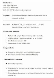 college resume template