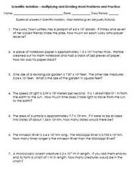 Scientific Notation Multiplying And Dividing Practice Scientific Notation Notations Scientific Notation Practice