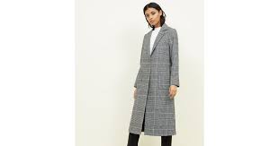 Maybe you would like to learn more about one of these? Manteau Long Noir A Carreaux Et Barre Dans Le Dos New Look