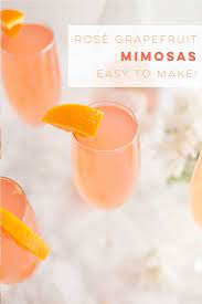 This Grapefruit Rose Mimosa Recipe Will Take Your Brunch To The Next Level Rose And Grapefruit Combine Mimosa Cocktail Recipes Mimosa Recipe Grapefruit Mimosa