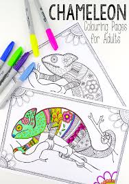 How does a chameleon's tongue hold onto the chameleon, with complex and beautiful patterns. Colouring Pages For Grown Ups Chameleons Red Ted Art Make Crafting With Kids Easy Fun