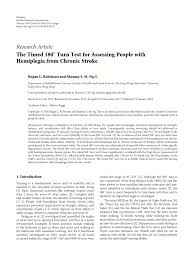 PDF) The Timed 180° Turn Test for Assessing People with Hemiplegia from  Chronic Stroke