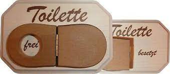 Popodusche und hocktoilette wie du eine asiatische toilette benutzt. 1 Stuck Wc Schild Frei Oder Besetzt Aus Holz Toilettenschild Pm Ebay