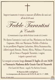 Fedele Tarantini fu Cataldo (Commissario Capo della Polizia Locale di  Corato)