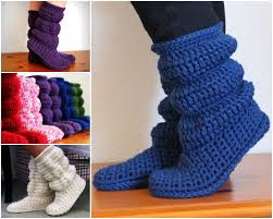 Great free knitting pattern for beginners! Free Knitted Crochet Slipper Boots Patterns